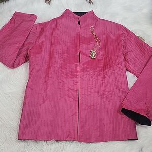 Reversible jacket Size L Fuschia & Black Barbie Core Pink